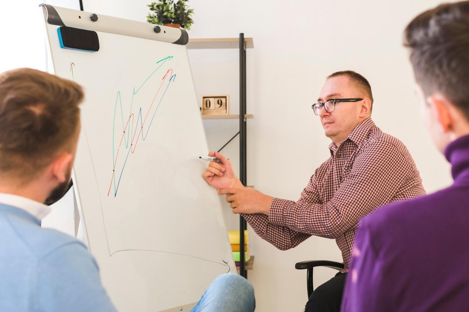 Moderner Arbeitsplatz mit Finanzanalyse-Software und professioneller Ausstattung
